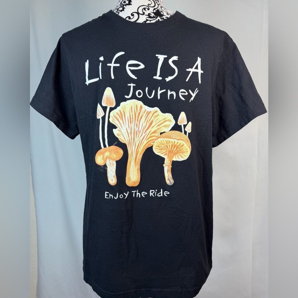“Life is a Journey Enjoy the ride” Chemistry Black T-Shirt with White Logo M.